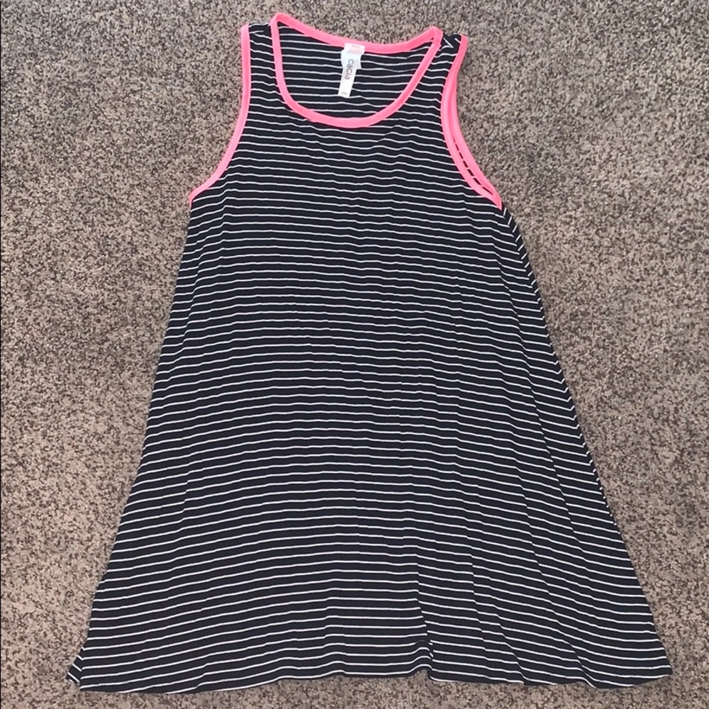 NWOT Black and White Stripe Swing Sleeveless Dress